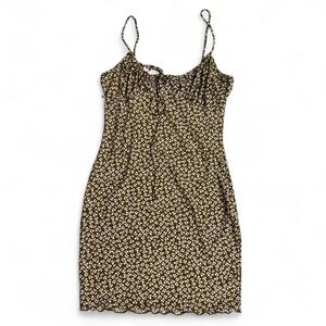 Papermoon Olive Floral Mini Dress